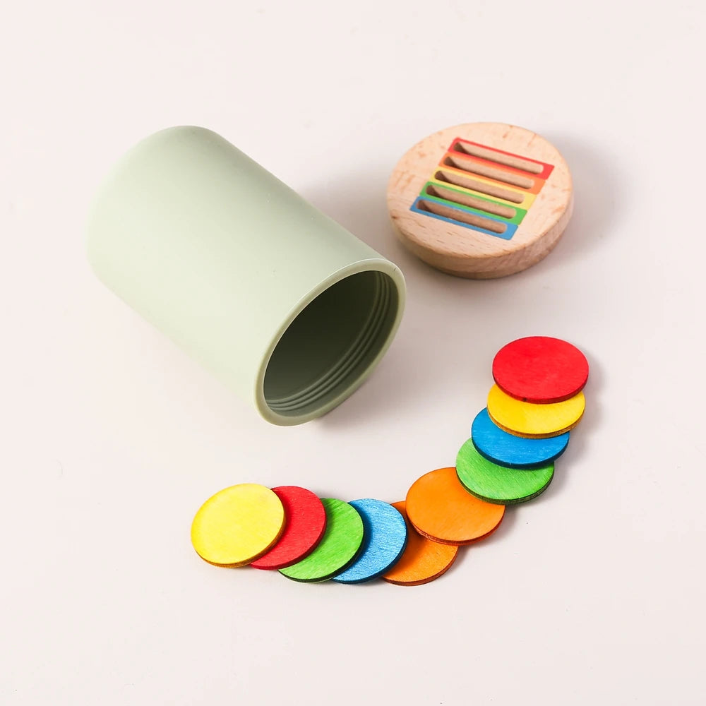 Montessori Baby Toys Silicone Educational Toys Cognitive Toys Color Matching Bucket Toddler Toys Sensor Game Baby Games 2 Years