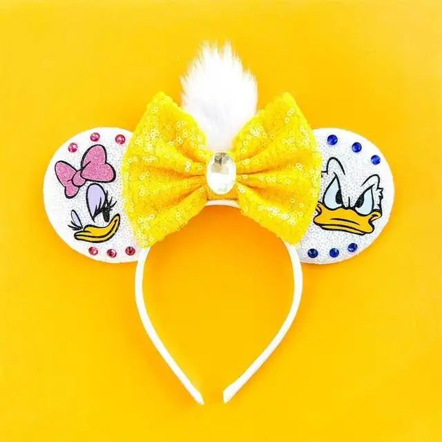 Chic Mickey Mouse Ears Headbands Women Halloween Party Cosplay Bad Guys Hairbands Girls Festival Gift Kids DIY Hair Accessories