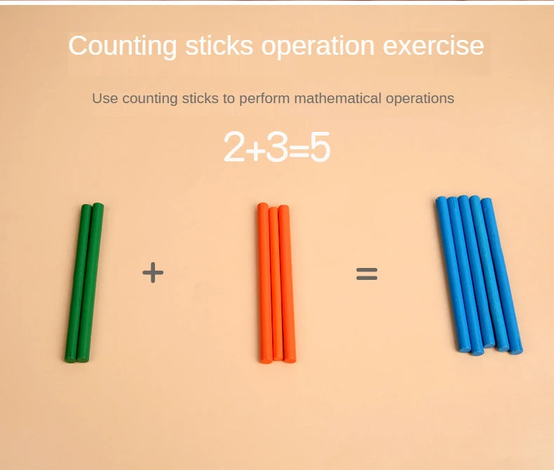 Kids Teaching Early Learning Aids Toddler Educational Toy Wooden Number Matching Addition and Subtraction Math Toys for Children