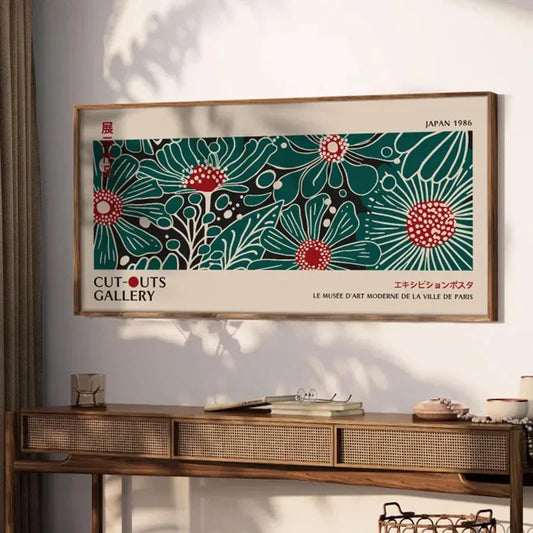 Panoramic Wall Art Japanese Wall Art, Home Wall Decor Abstract Pop Art Poster, Modern Home Decor Exhibition Gallery Wall Art