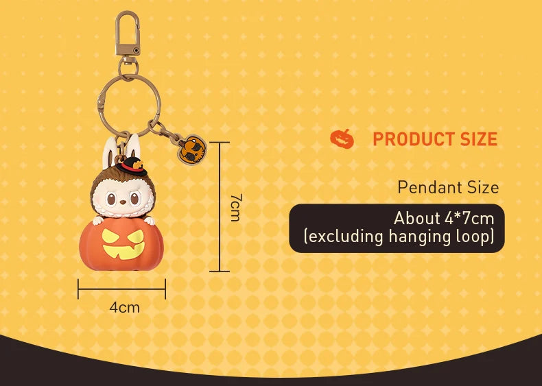 POP MART Happy Halloween Party Series - Luminous Pumpkin Pendant Molly Labubu Dimoo