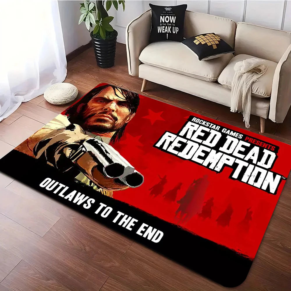 Red Dead Redemption Print Rugs Anti-slip Area Rug for Living Room Carpet Bedroom Sofa Doormat Floor Carpet Decor Mat