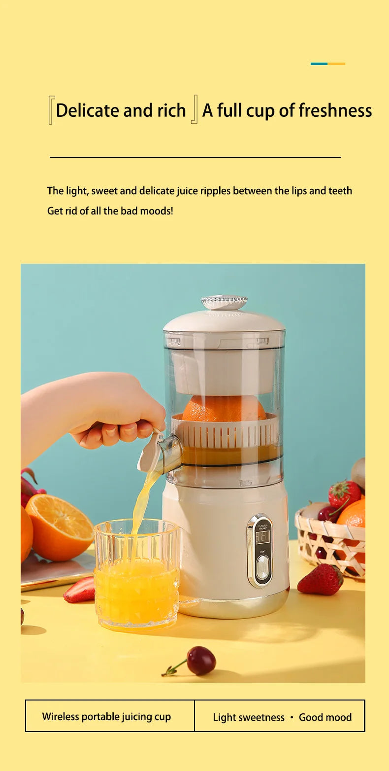 2025 Wireless Portable Electric Juicer 600ml USB Charge Fresh Juice Extractor Citrus Orange Squeezer Machine Smoothie Blender