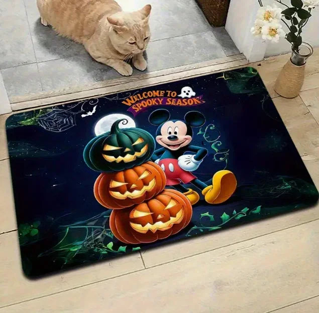 Halloween Pumpkin with Terrifying Face Door Mat Front Door Entrance Inch Welcome Mat for Garden Terrace Home Porch Decoration
