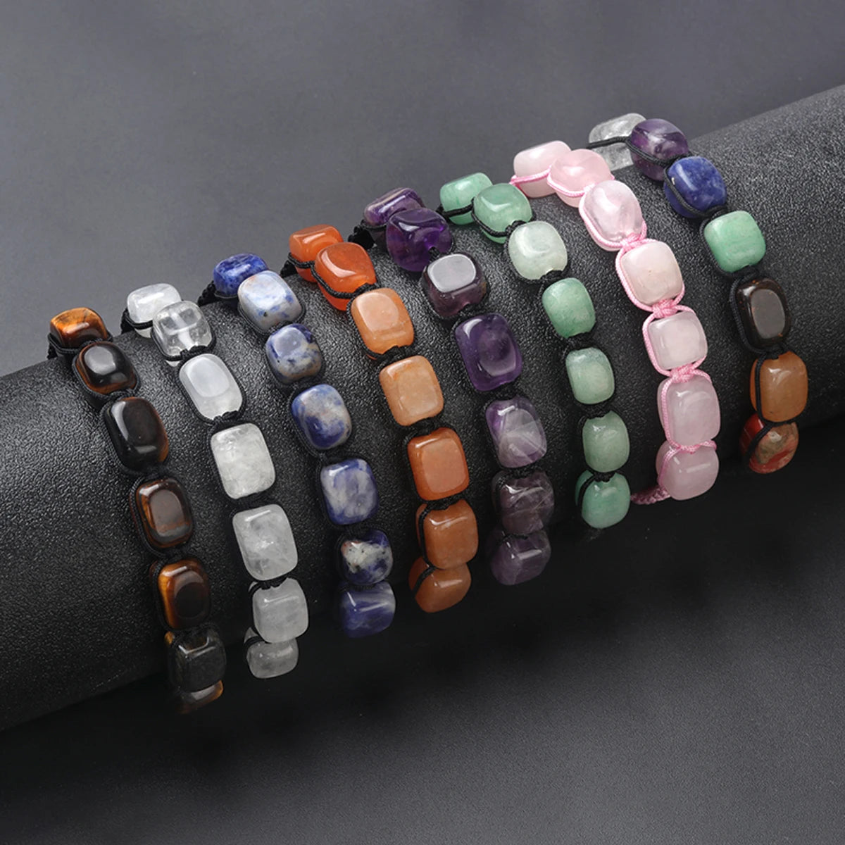 Chakras Bracelets Reiki Natural Stone Braided Women Bracelet Healing Yoga Healing Handmade String Rope Adjustable