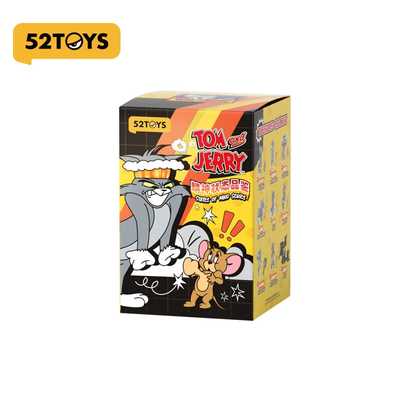 Original 52toys Tom - Jerry Mental State Tasting Blind Box Handmade Desktop Ornament Scene Building Props Toys Gifts Mystery Box