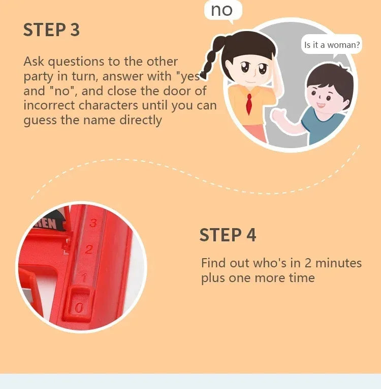 Guess Who I Am Board Game Toy Parent-child Friend Interaction Game Children's Logical Reasoning Puzzle Toys for Boy Girl Gifts