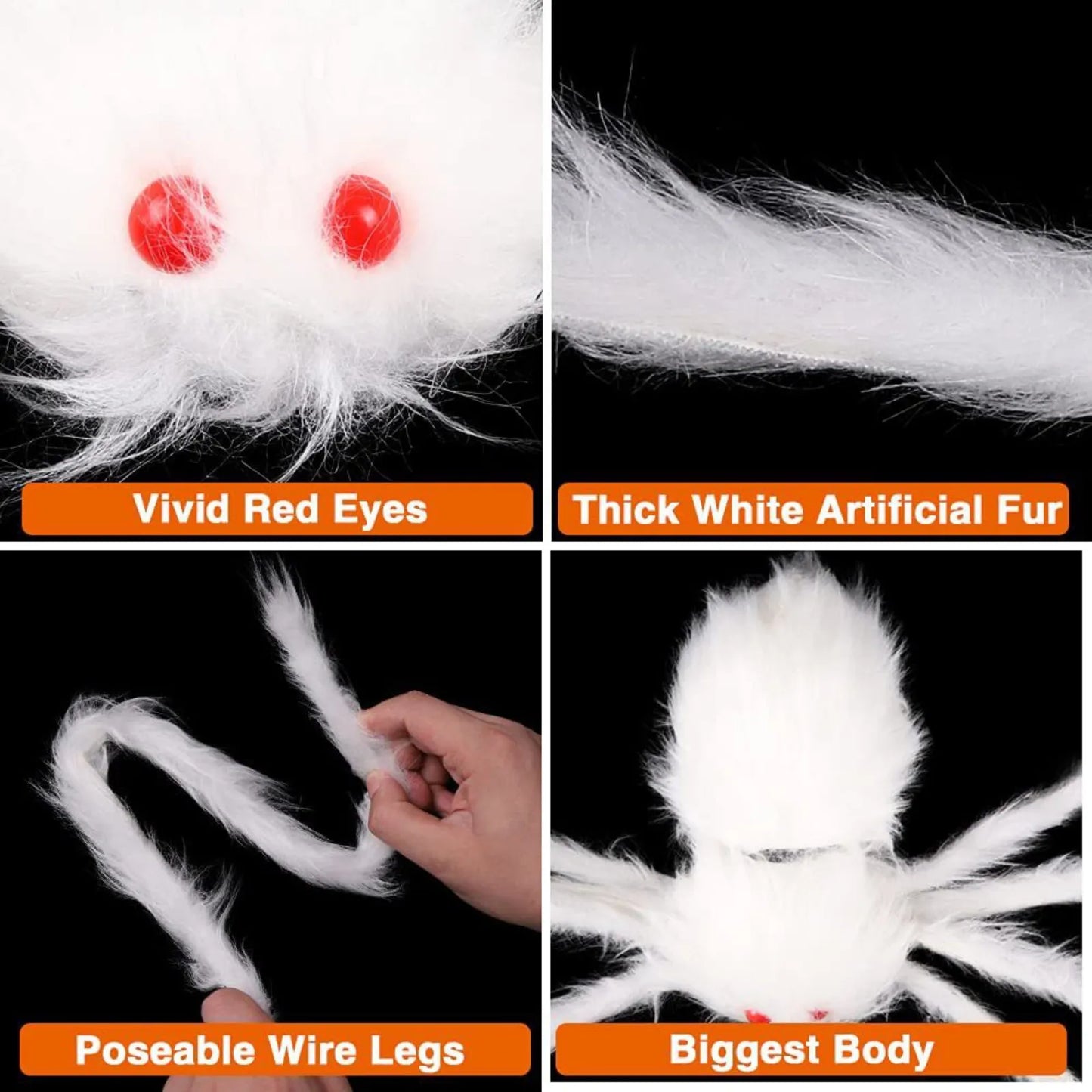 Big Plush Spider Scary Halloween Decoration Party Props Outdoor Giant Spider Decoration Outdoor Haunted House Halloween Props