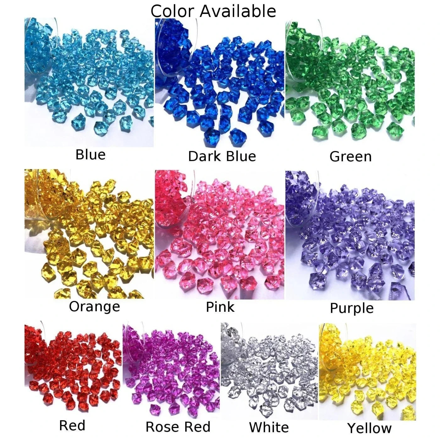 Crystals Plastic Gems Home and Decoration Ice Particles Colored Stones Children's Jewelry Crystal Diamond Toys Crafts