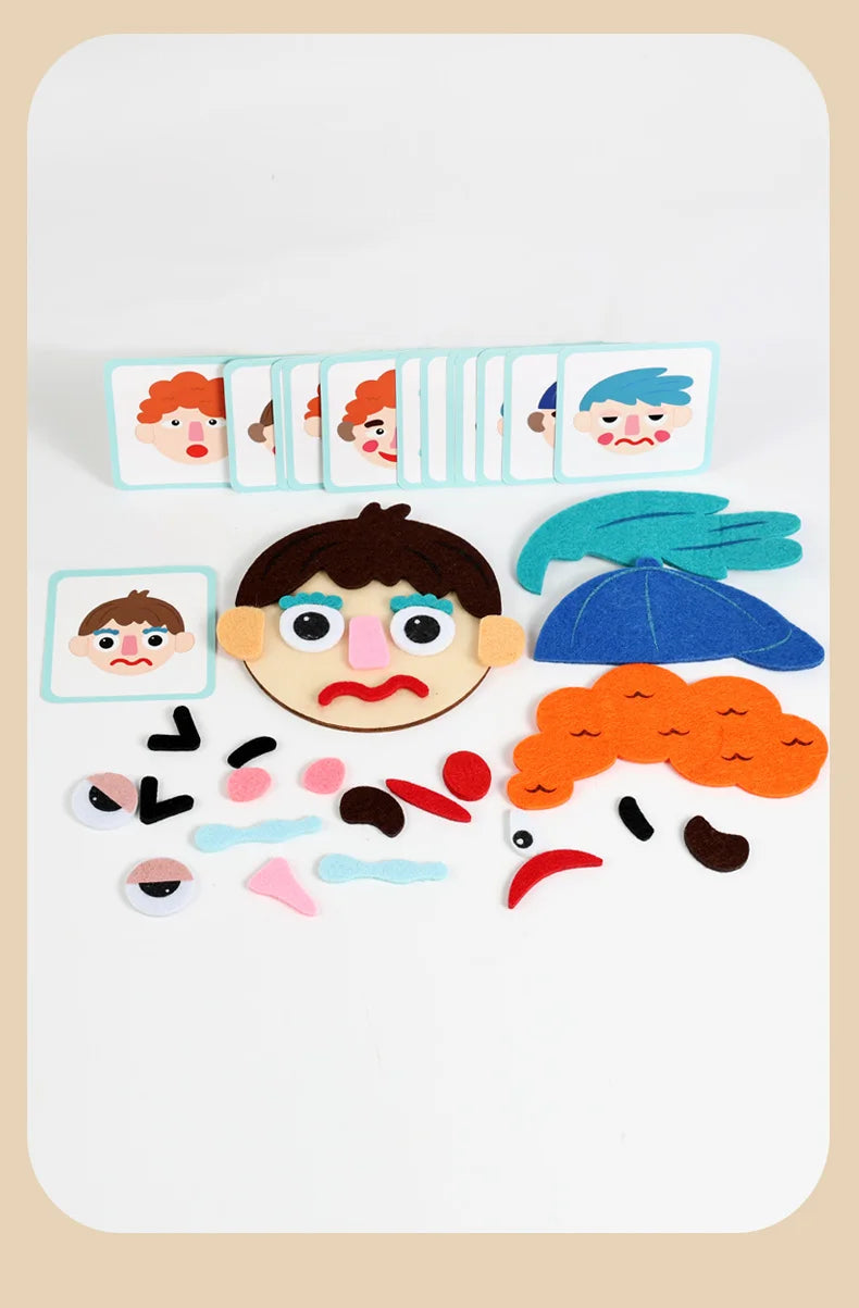 Montessori Social Emotional Boards Sensory Toys for Kids & Toddlers, Emotional Learning Activities for Boys & Girls Gift