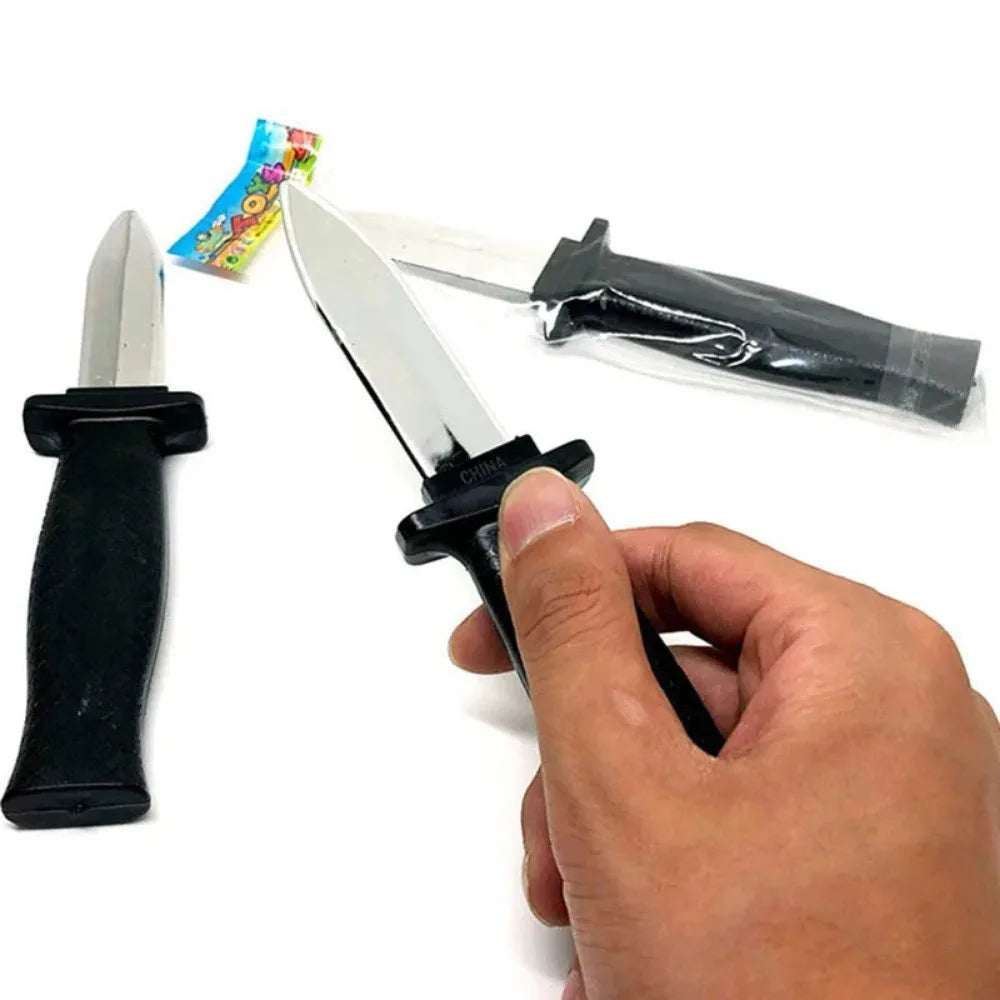 1/5PCS Halloween Decorations Plastic Retractable Knife Halloween Party Children's Fun Props Birthday Halloween Gift Fake Dagger