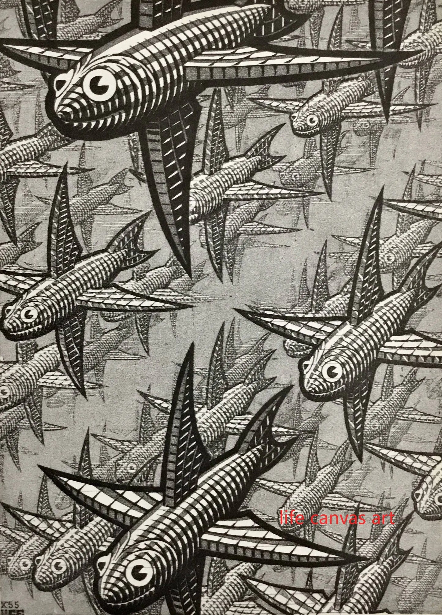 Abatract Style Artworks M.C. Escher MC Escher Eyes Rind Art Poster Canvas Painting Wall Prints Picture Living Room Home Decor