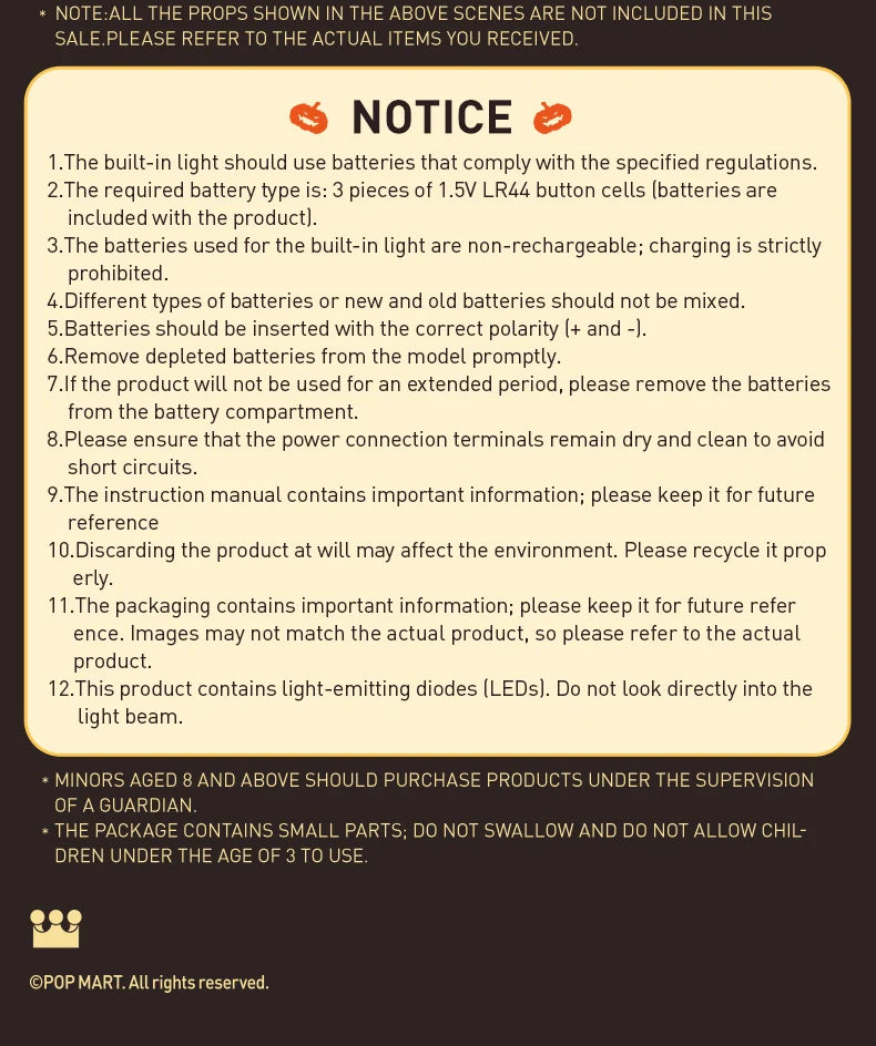 POP MART Happy Halloween Party Series - Luminous Pumpkin Pendant Molly Labubu Dimoo