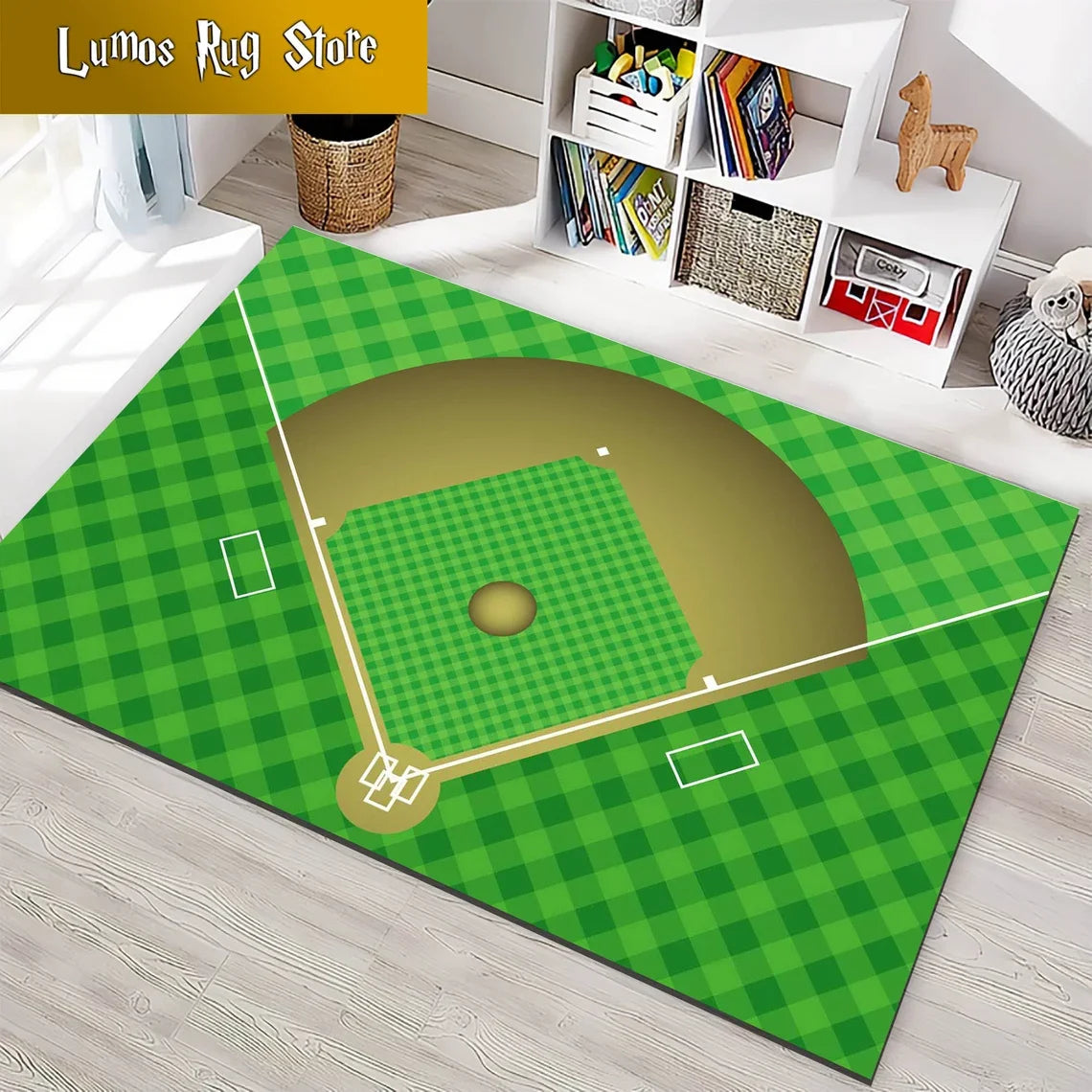 Baseball Field Rug Carpet for Living Room Modern Luxury Decor Sofa Table Large Area Rugs Bathroom Mat Alfombra Para Cocina Tapis