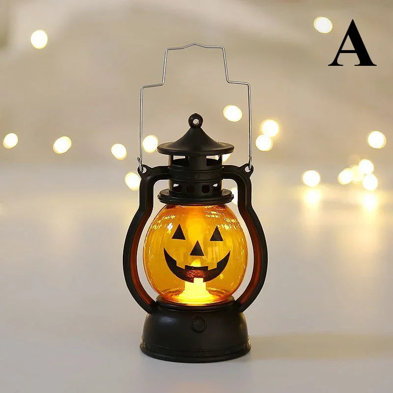 1-10PCS Halloween Pumpkin Ghost Face Lamp Skull Light LED Decoration for Party Bar Haunted House Holiday Atmosphere Prop