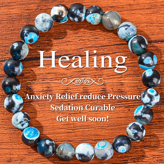 Healing Crystal Bracelet - A Stone Bracelet That Relieves Anxiety, Reduces Stress, and Calms, A Gift for Early Recovery