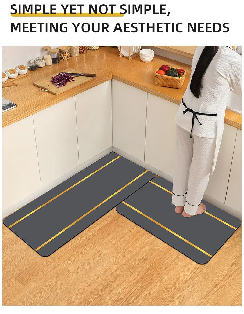 VIKAMA Diatomite Rugs Carpet For Bath Rugs For Kitchen Kitchen Floor Mat Rugs For Bathroom Diatomite Mat Kitchen Mat