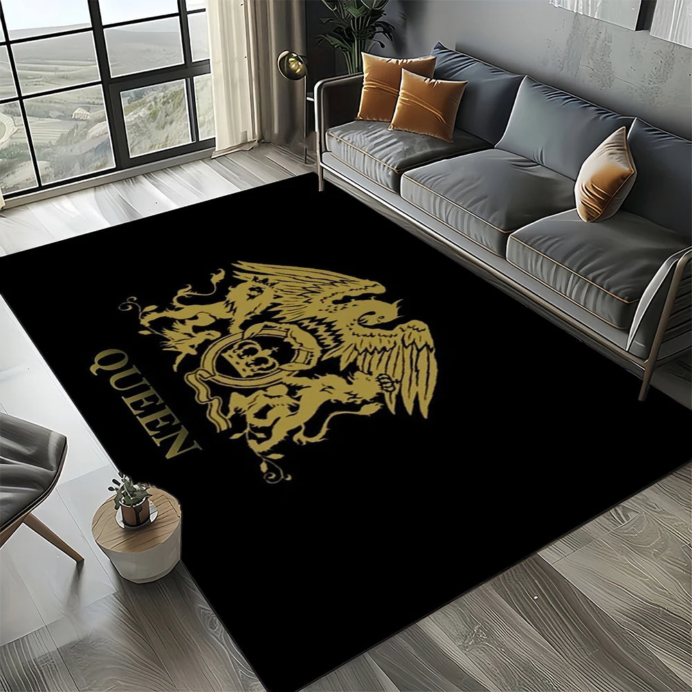 2025 Classics Queen-Rock-Band Freddie Carpet Rug for Living Room Bedroom Home Sofa Decoration,Kid Area Rug Non-slip Floor Mat