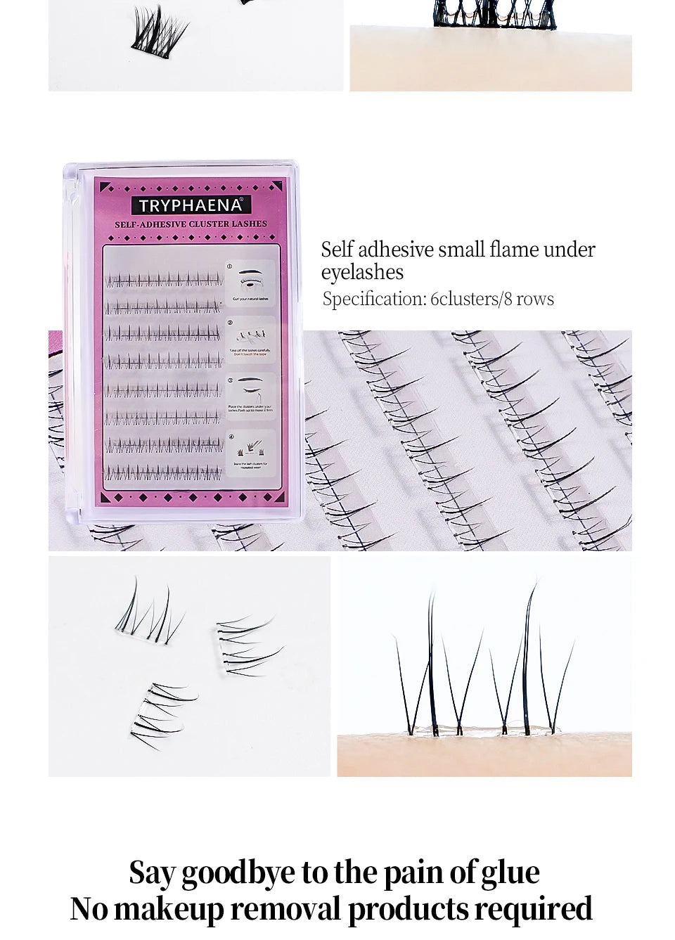 Lash Clusters Set No Glue Needed Self Adhesive Eyelashes Korean Makeup Natural Look Wispy Individual Eyelashes New Manga Lashes