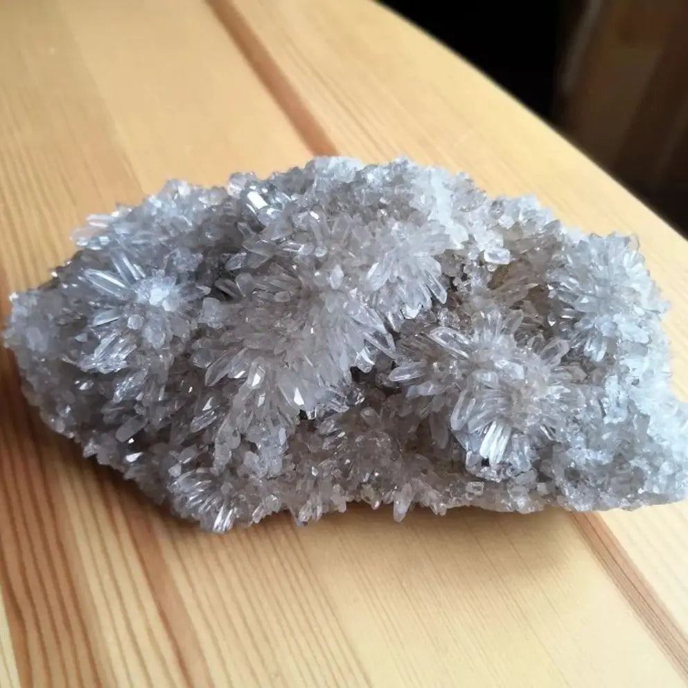 100% Natural Crystal Cluster Chrysanthemum Raw Stone Crystals Quartz Cluster Gemstone Specimen Meditation Feng Shui Home Decor