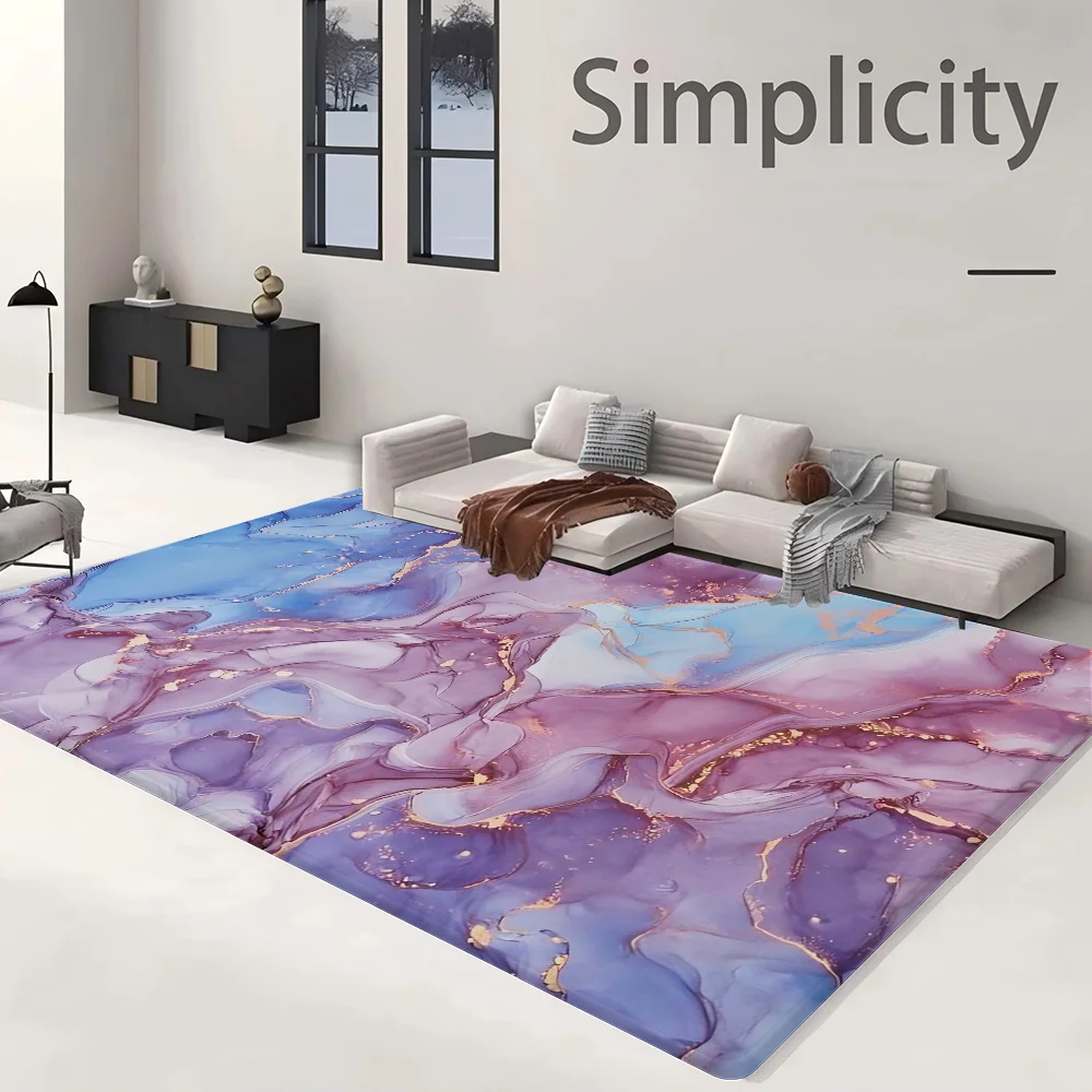 Marbling Floor Mat INS Style Soft Bedroom Floor House Laundry Room Mat Anti-skid Bedside Area Rugs