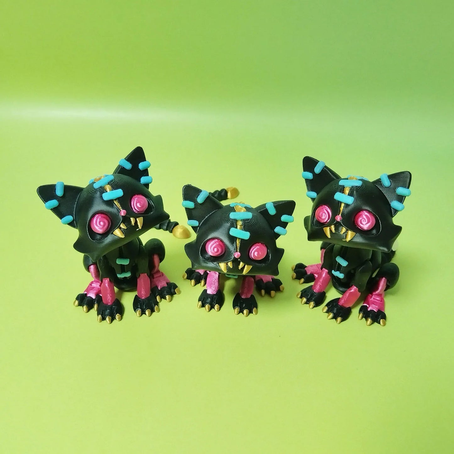 3D Printed Articulated Colorful Black Cat Models Model Figurines Halloween Birthday Gifts  Home Decoration