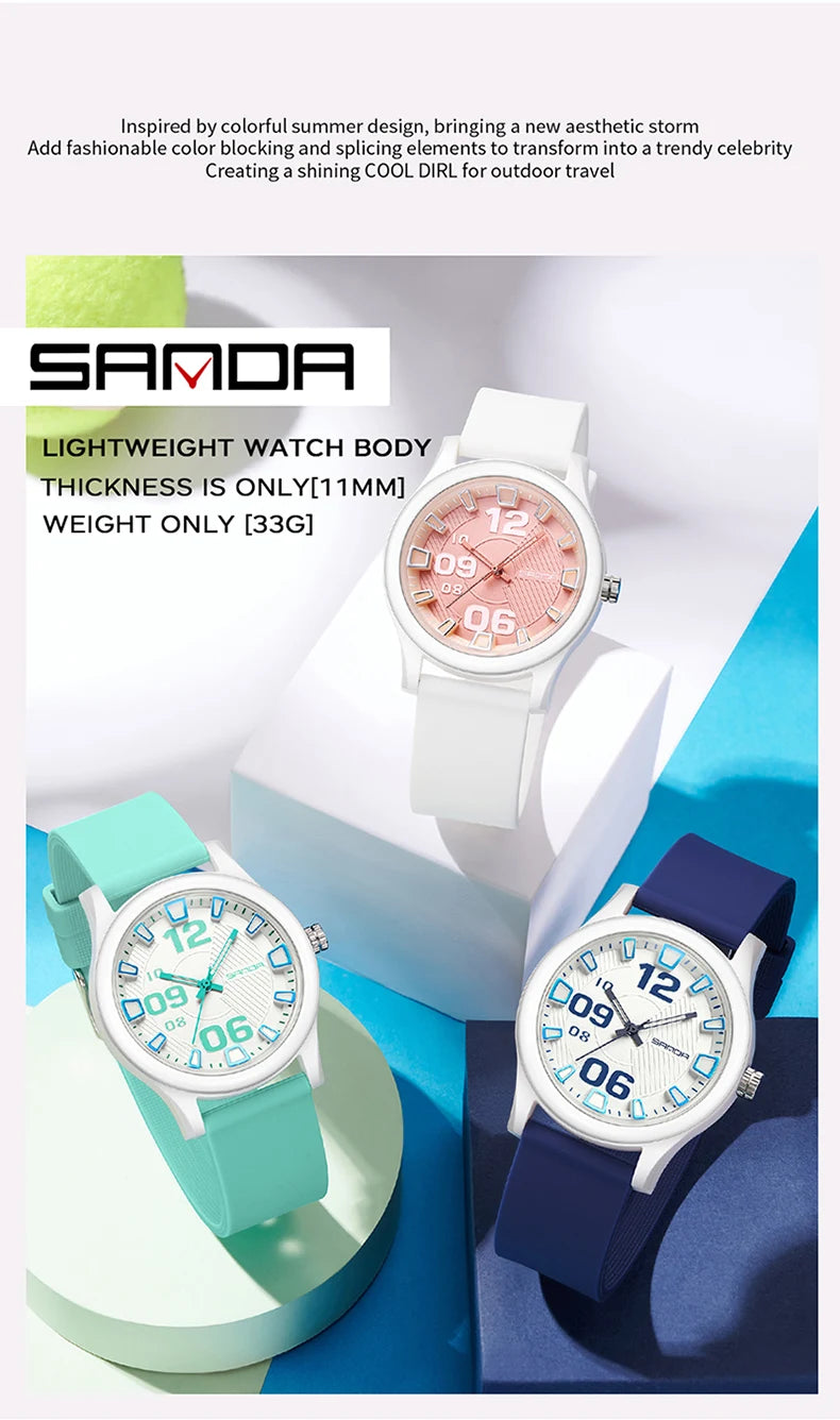 Fashion women's watches, simple casual Soft silicone strap lady watches waterproof, nurse watches for woman, ladies wristwatch