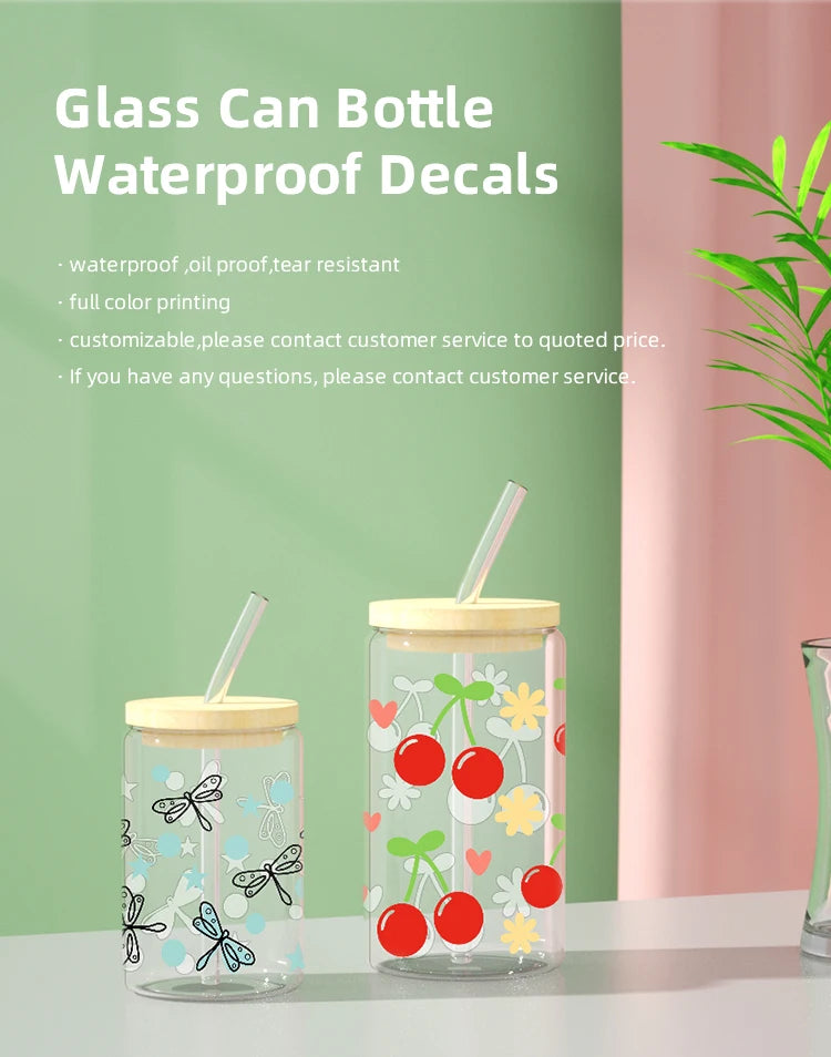 UV DTF Transfers Stickers, 16oz, Cup Wraps, Spooky Season, Halloween Printed for DIY Glass, Ceramic Metal Leather, Etc. D5736