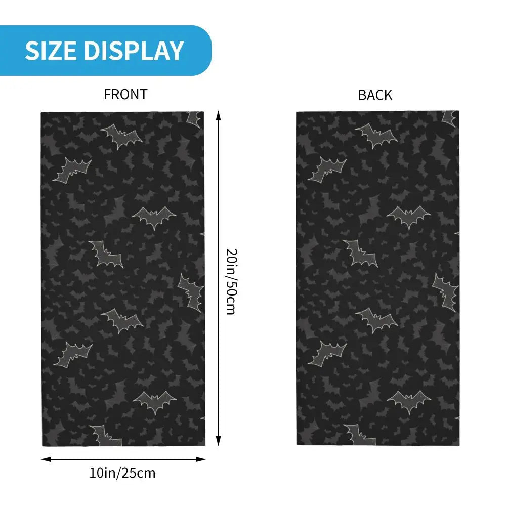 Custom Halloween Vampire Bats Winter Headband Neck Warmer Women Men Hiking Running Tube Scarf Face Bandana Gaiter