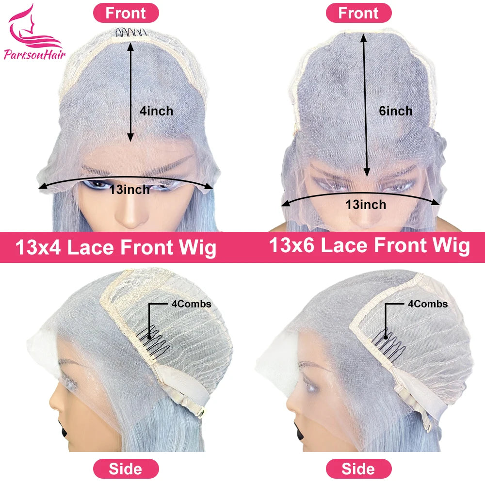 30 Inch Lace Front Wigs Human Hair Bone Straight Light Pink Brazilian Colored Wig 13x4 Lace Frontal Wig For Women Pre Plucked