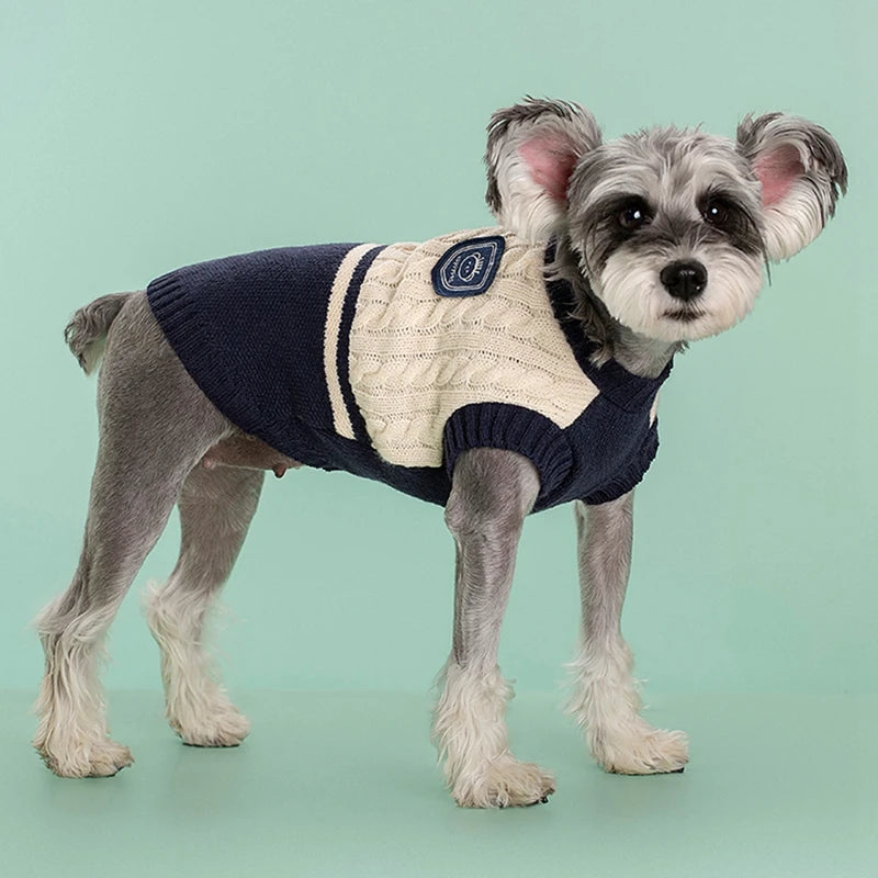 Small Dog Sweaters Knitwear Pullover Warm Pet Sweater Warm Soft Pet Holiday Clothes for Fall Winter Christmas Halloween Party