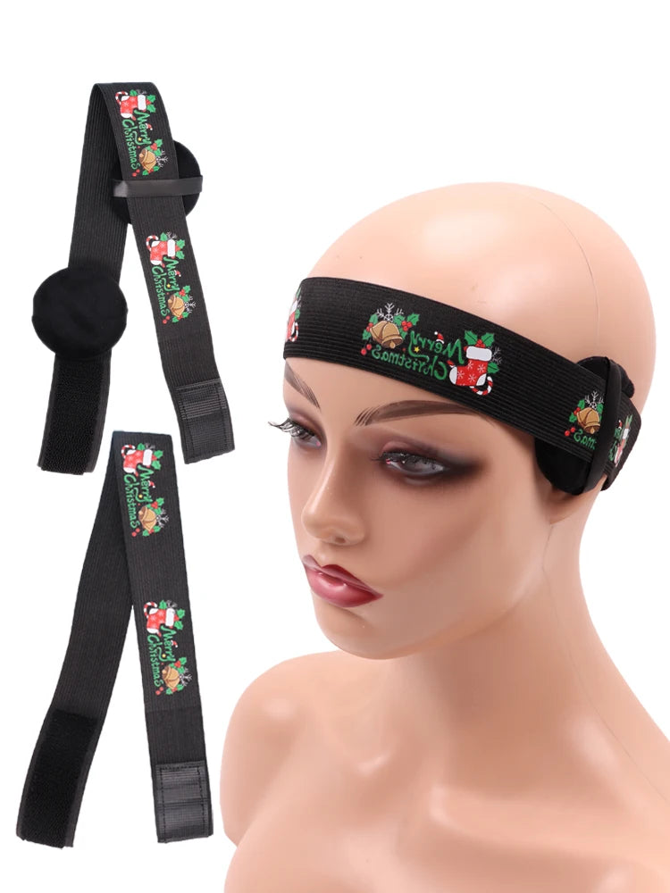 1Pcs Edge Melt Band For Lace Wigs With Ear Puff  Adjustable Elastic Headband With Ear Protector Wig Band With Ear Covers Purple