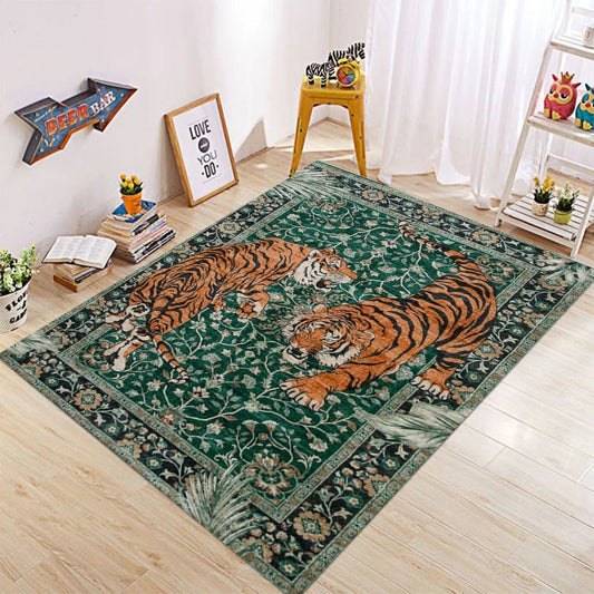 Rug for Living Room Carpet Jungle Tiger Home Decoration Large Area Bedroom Plush Floor Mat Machine Washable Coffee Table Rugs
