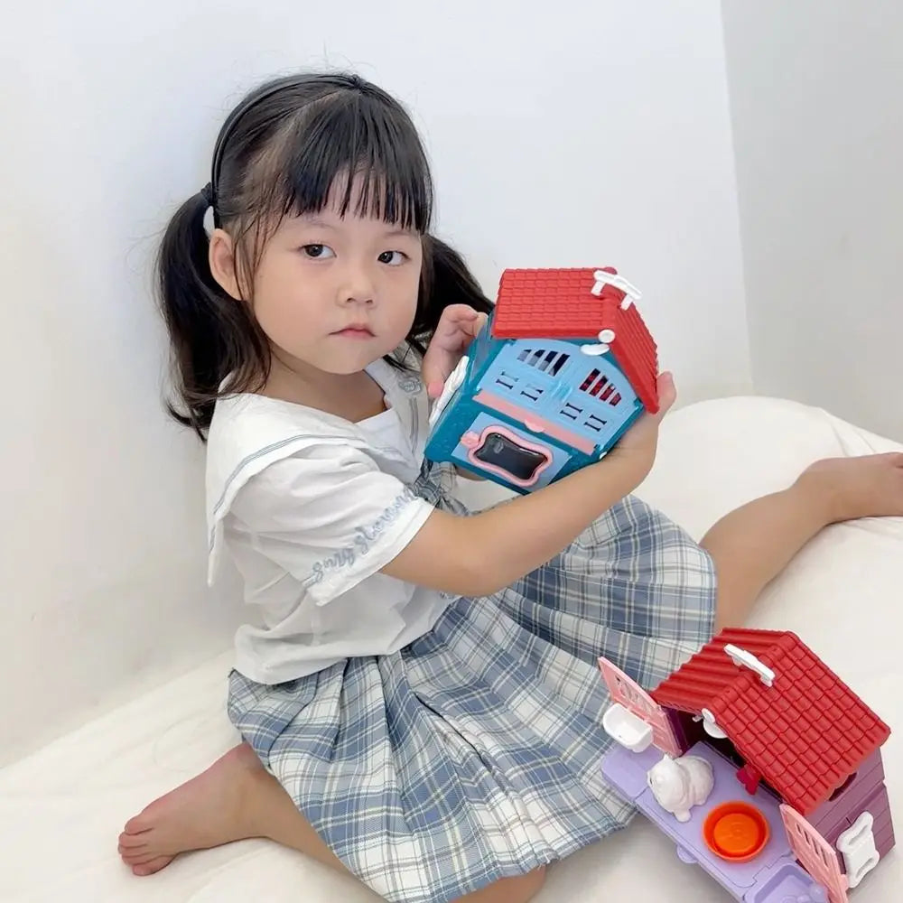 Children's Toys Puppy Cat Scene Playing Toys Merchant Supermarket Play House Toy Mini Interactive Pretend Toys Easter Day Gift