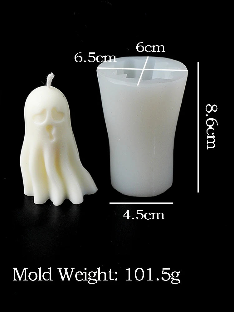 Halloween Ghost Silicone Candle Mold DIY Multi Style Ghost Festival Party Scented Candles Soap Molds Plaster Resin Baking Mould