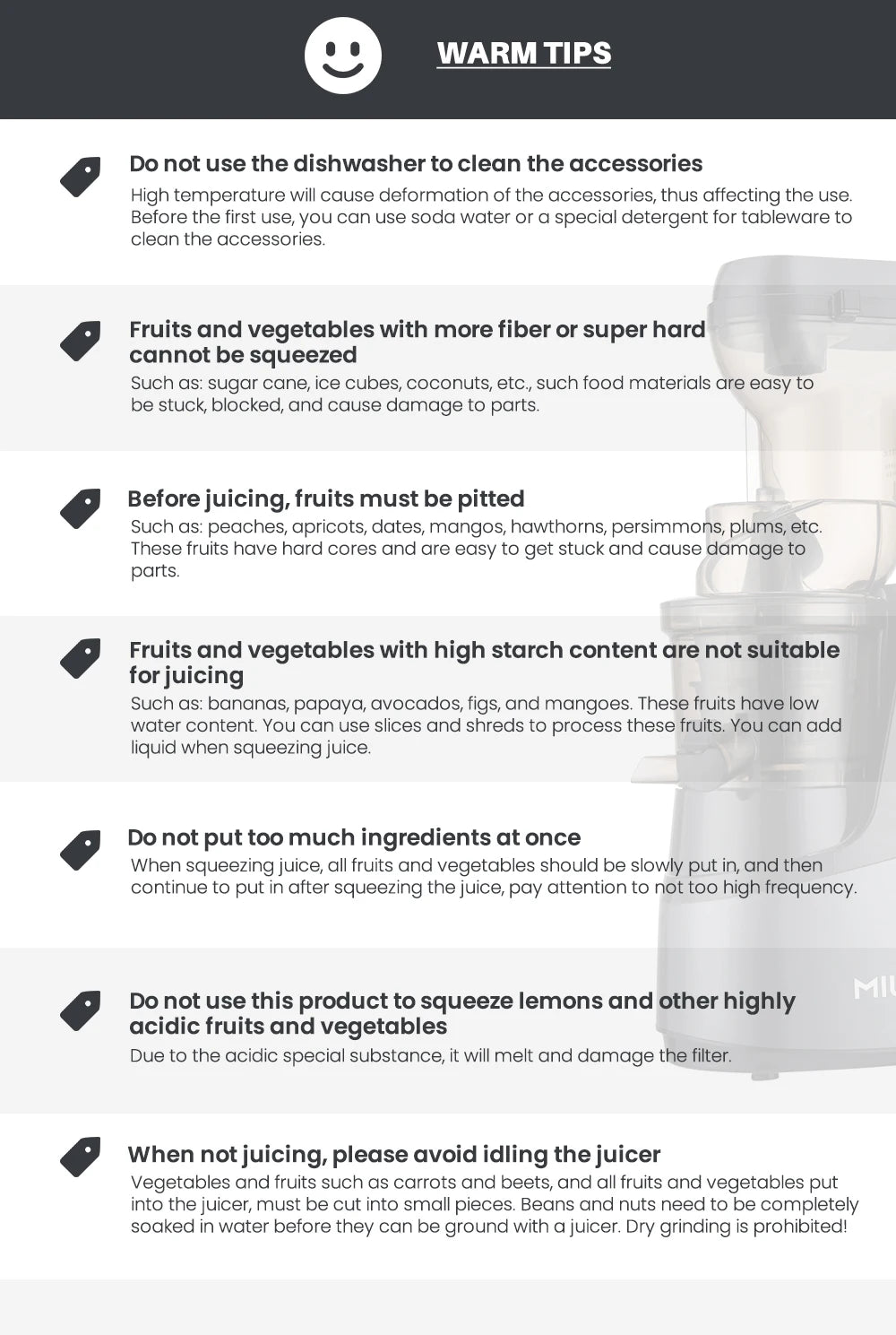 MIUI Original Juicer Commercial Juice Extractor Screw Cold Press Electric Slow Juicer Machine Flagship Easy-Clean Free 3 Filters