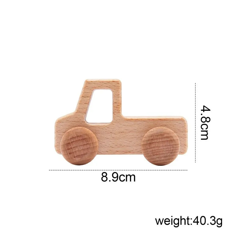 Wooden Cars Toys Maple Diy Crafts for Students Home Activities Montessori Grasping Teething Toy Newborn Birthday Gift Wood Block