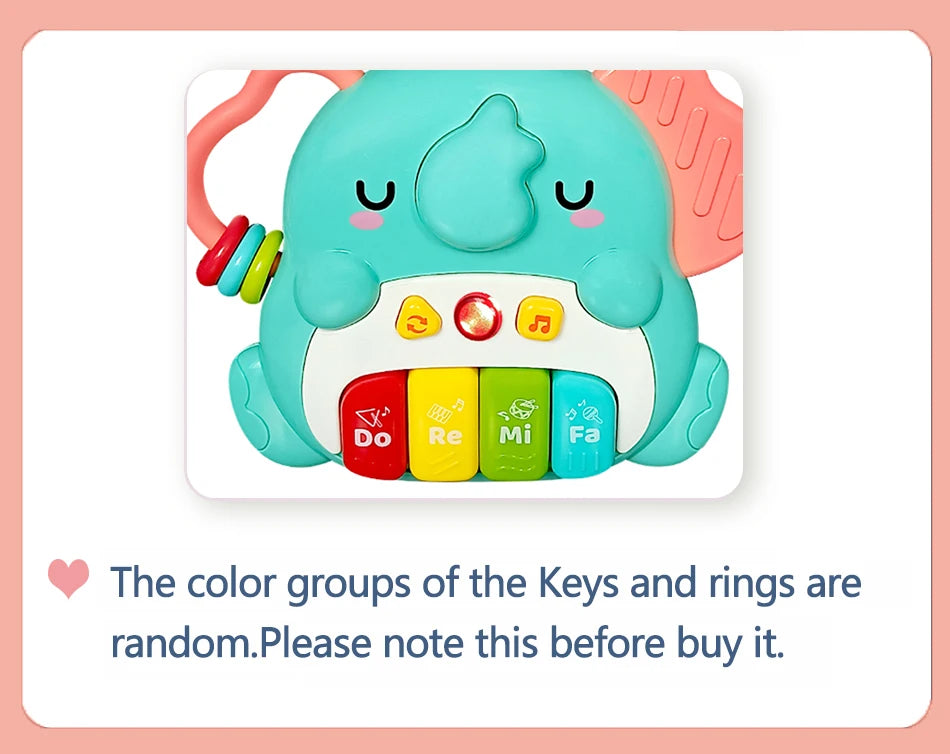 Baby Electronic Piano Toys Music&Light Keyboards Animals Instrument Toys Montessori Educational Toddlers 18-36 Months Baby Gifts