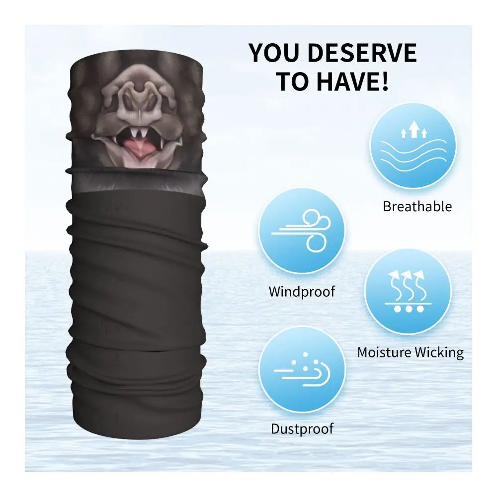 Custom Halloween Vampire Bats Winter Headband Neck Warmer Women Men Hiking Running Tube Scarf Face Bandana Gaiter