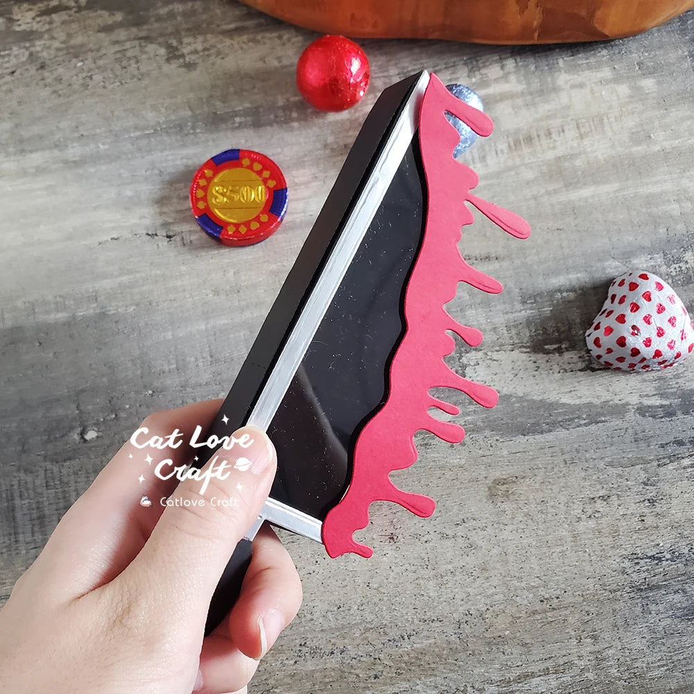 Catlove Halloween Candy Box Knife Metal Cutting Dies Scrapbooking Stencil Die Cuts Card Making DIY Craft Embossing New Dies For