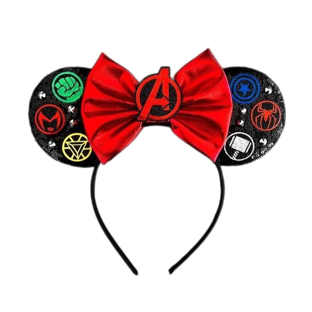 Chic Mickey Mouse Ears Headbands Women Halloween Party Cosplay Bad Guys Hairbands Girls Festival Gift Kids DIY Hair Accessories