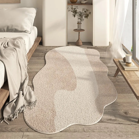 Comfortable Cream Style Bedroom Rug Soft Absorbent Bedside Carpet Minimalist Non-Slip Area Rugs Bedroom