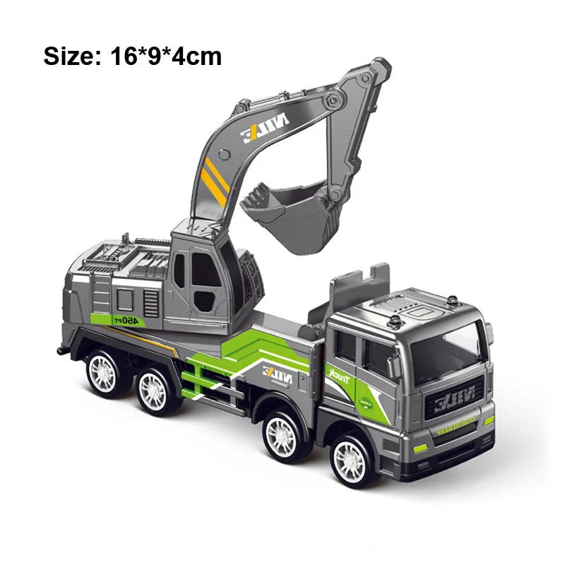 Toys for Boys Alloy Tractor Kids Excavator Bulldozer Miniature Crane Truck Model Diecast Farm Engineering Vehicle Children Gifts