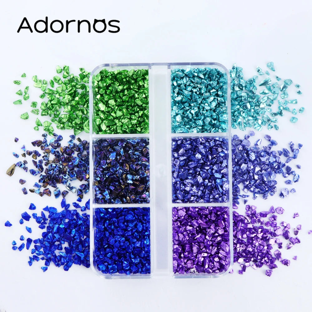 Irregular Crystal Broken Glass Stones Colorful 3D Epoxy Resin Mold Filling Crushed Stones Handmade DIY Resin Jewelry Accessories