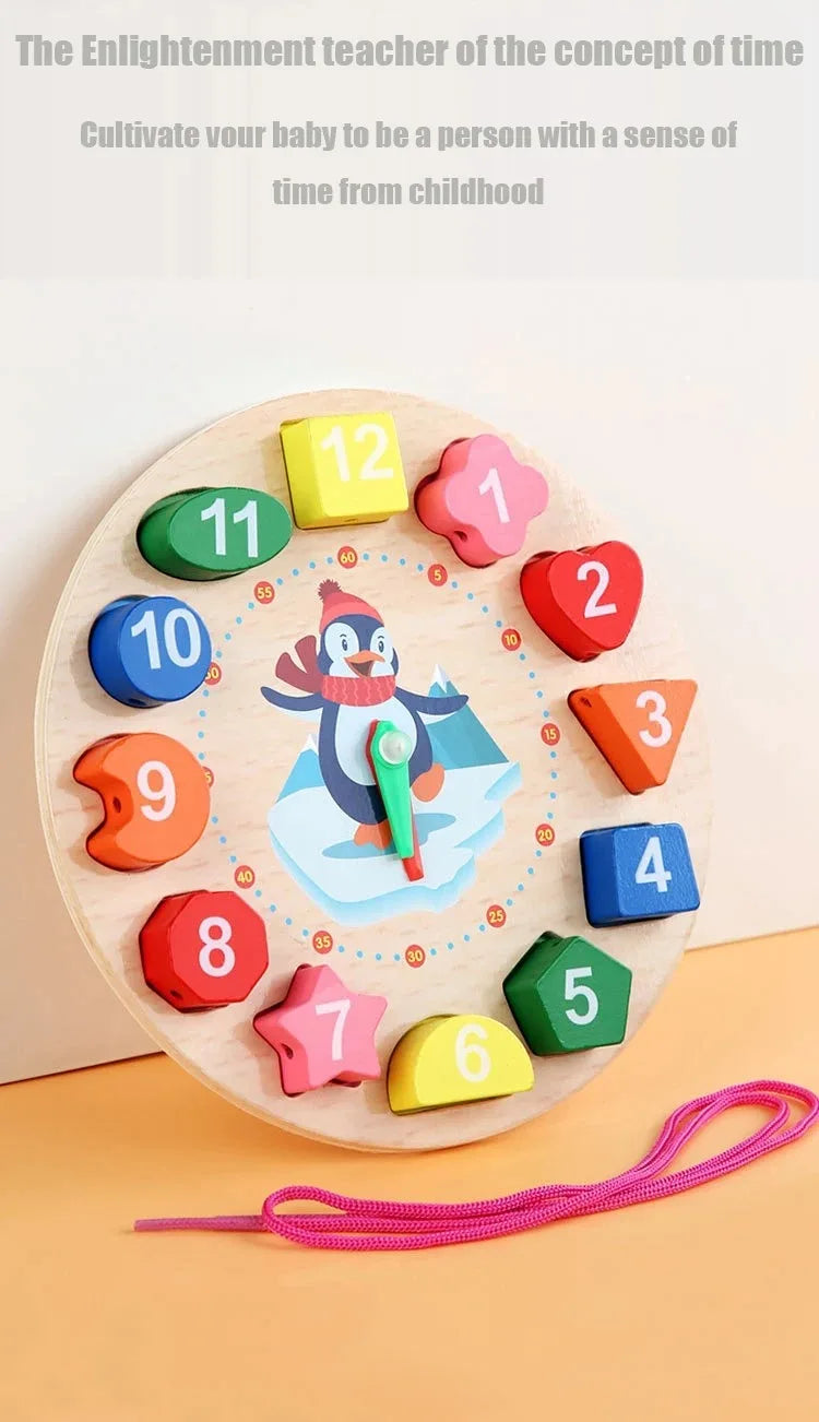 Montessori Wooden Toys for Babies 1 2 3 Years Boy Girl Gift Baby Development Games Wood Puzzle for Kids Educational Learning Toy