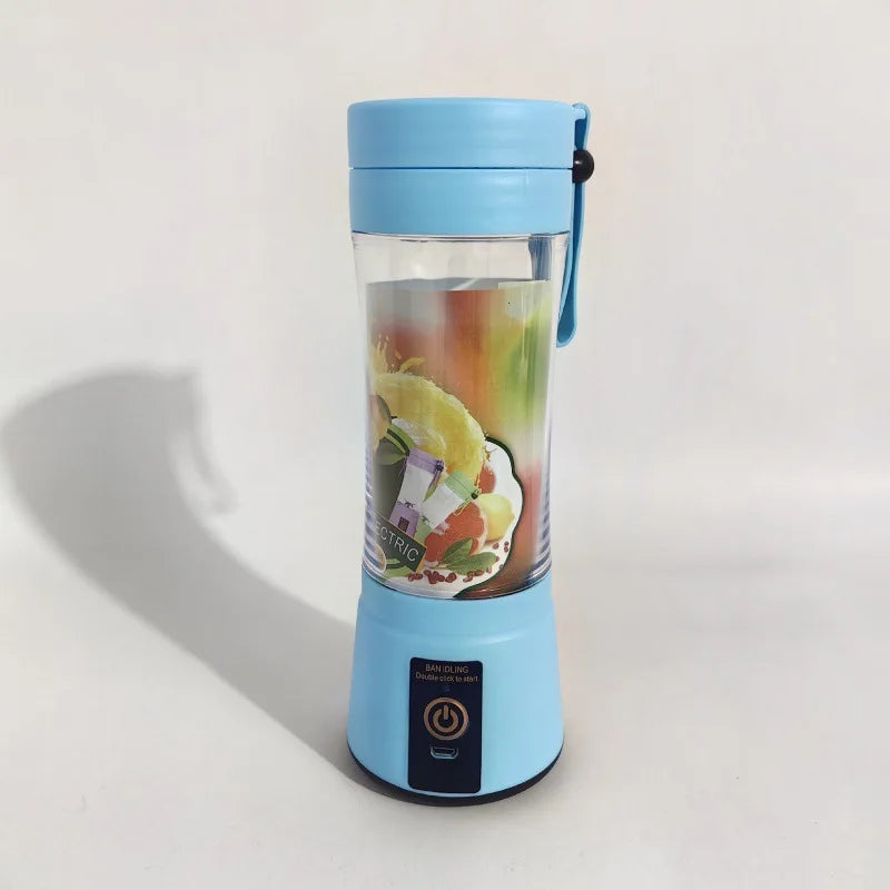 New Mini Portable Blender Bottle USB 6 Blades Fruit Fresh Juicer Smoothies Mixer Machine Crusher Food Processor for Kitchen