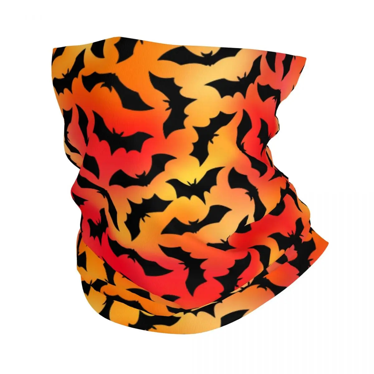 Custom Halloween Vampire Bats Winter Headband Neck Warmer Women Men Hiking Running Tube Scarf Face Bandana Gaiter