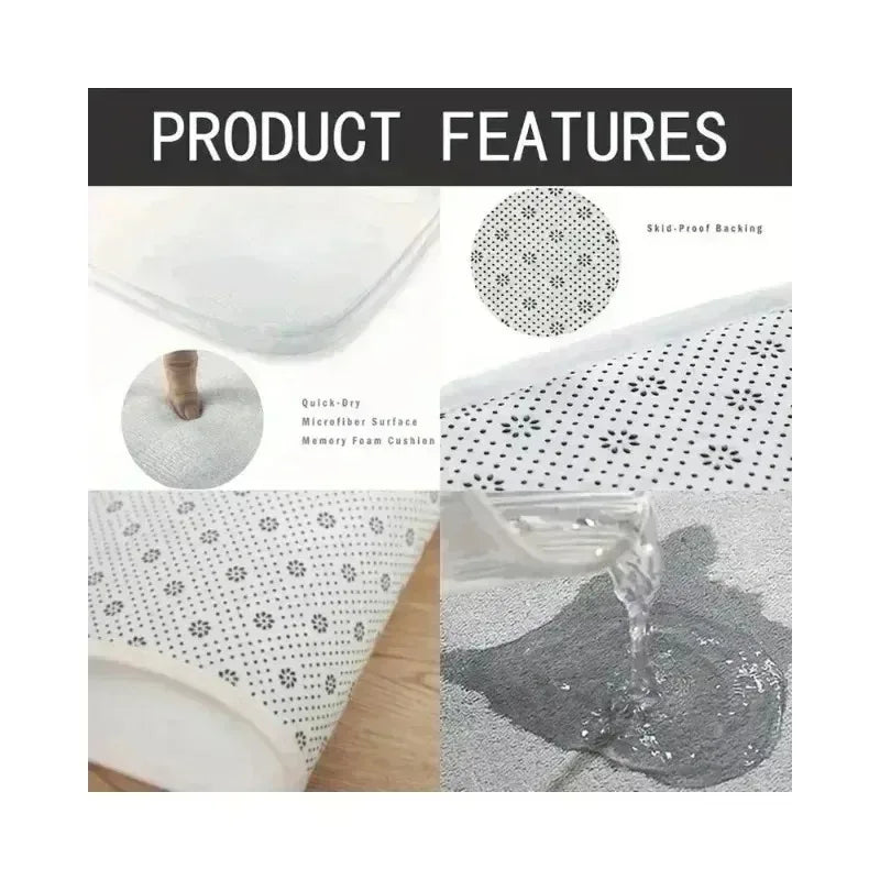 Rug Bedroom Washable Living Room Kitchen Dining Room Non-Slip Home Decor Carpet Morden Art Ultra Soft Blue Area Peaceful Rugs