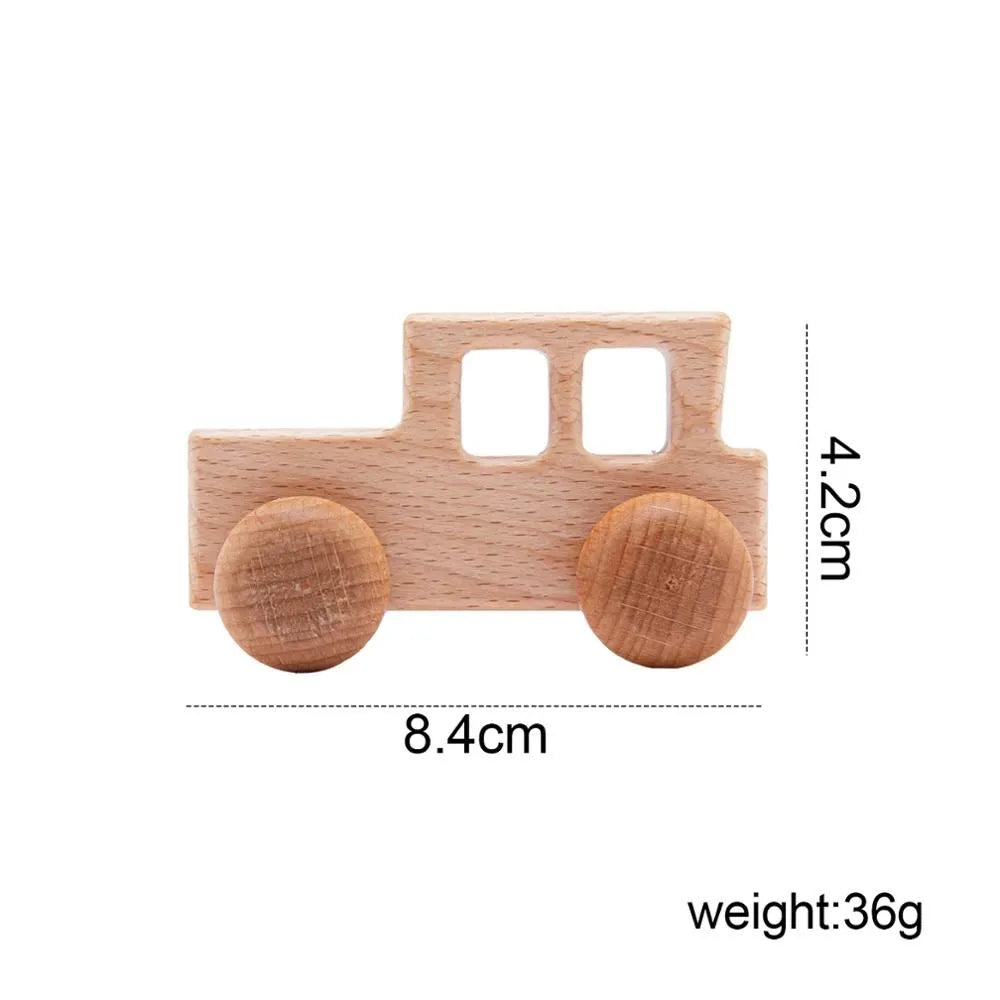 Wooden Cars Toys Maple Diy Crafts for Students Home Activities Montessori Grasping Teething Toy Newborn Birthday Gift Wood Block
