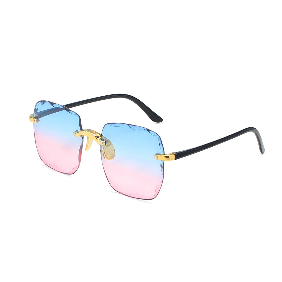 2023 New Rimless Women's Sunglasses Fashion Gradient Lenses Sun glasses Lady Vintage Alloy Legs Classic Designer Shades UV400